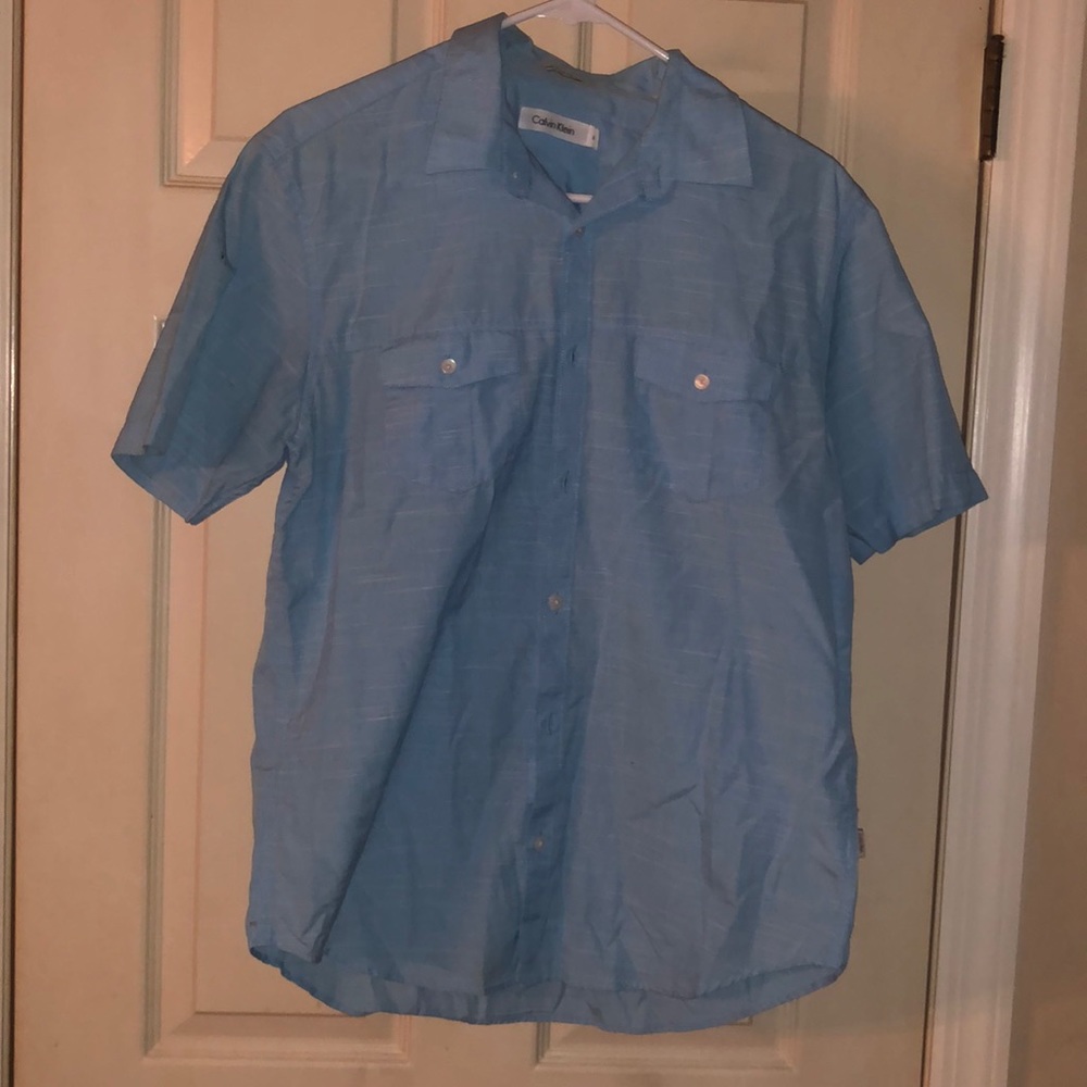 Blue Calvin Klein dress shirt